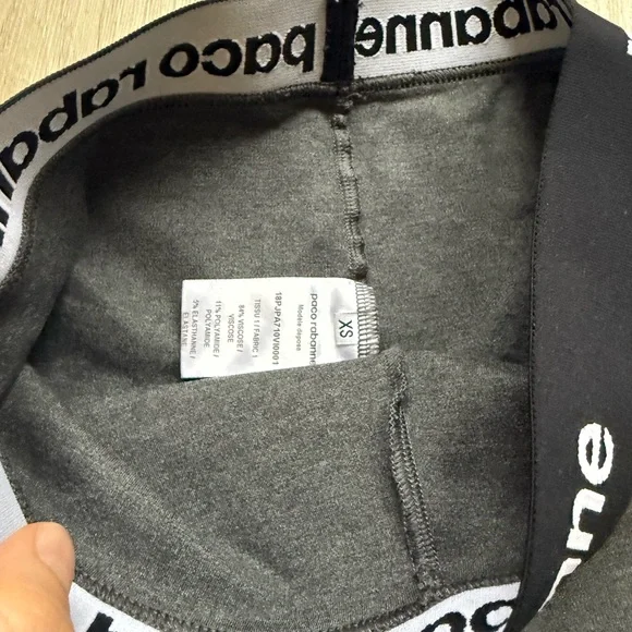 Paco Rabanne Logo Charcoal/Gray Tank and Leggings Ensemble. Size XS - Picture 3 of 12